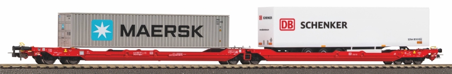 PIKO 24619 - H0 - Taschenwagen T3000e Maersk + DB Schenker, DB AG, Ep. VI
